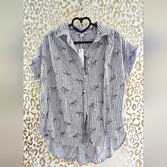 Jane and Delancey Tops - Zebra Blouse